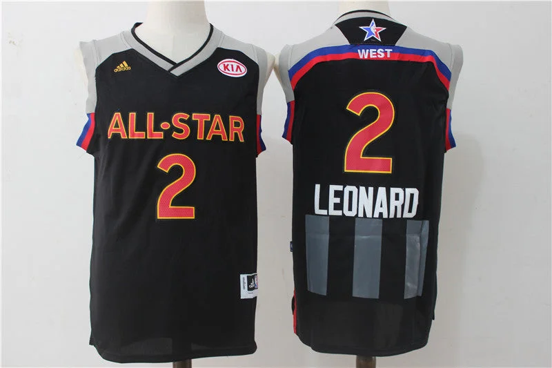 Spurs 2 Kawhi Leonard Charcoal 2017 All-Star Game Swingman Basketball Jersey