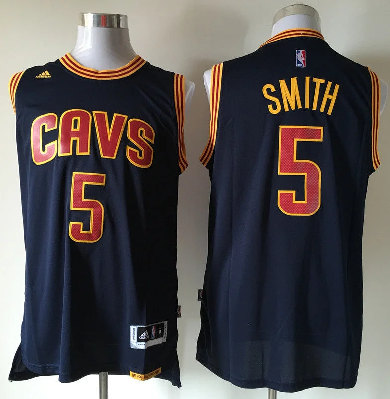 Cavaliers 5 J.R. Smith Navy Swingman Basketball Jersey