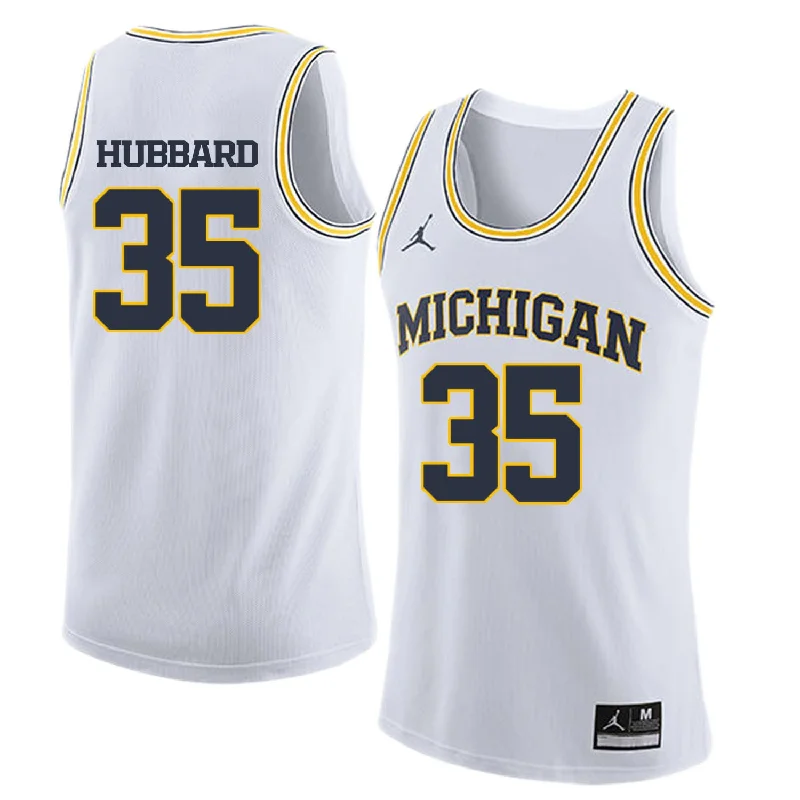 University of Michigan 35 Phil Hubbard White College Basketball Basketball Jersey