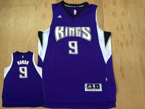 Kings 9 Rajon Rondo Purple Swingman Basketball Jersey