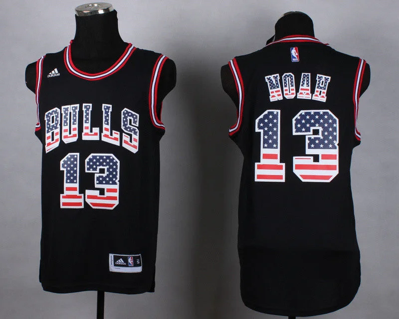 Bulls 13 Noah Black US Flag Fashion Basketball Jerseys