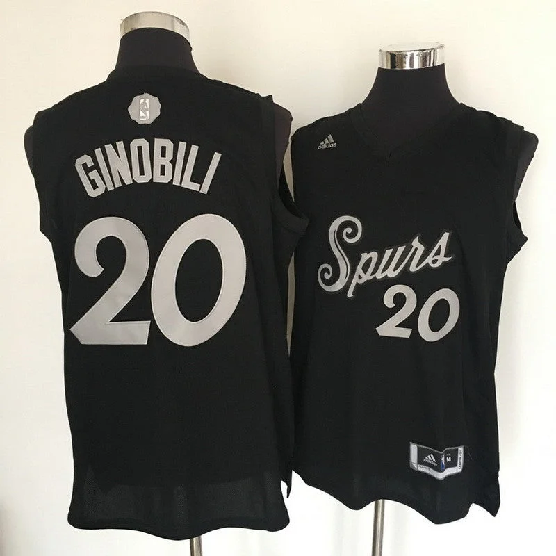 Spurs 20 Manu Ginobili Black 2016 Christmas Day Swingman Basketball Jersey