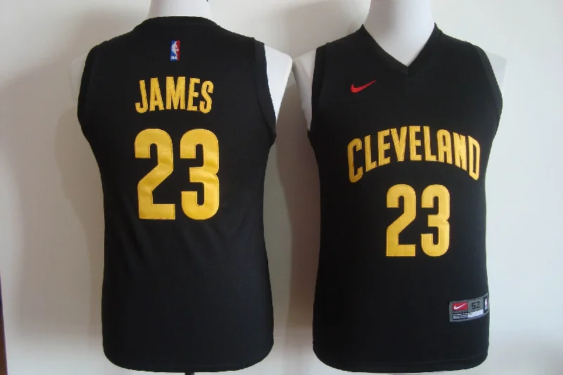 Men's Cleveland Cavaliers #23 LeBron James Black Fashion Stitched Basketball Jersey