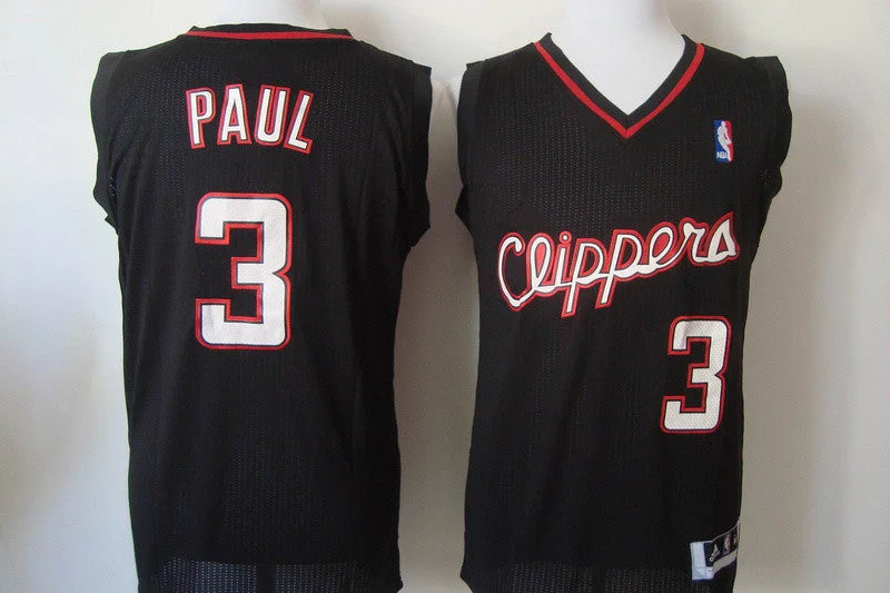 Clippers 3 Paul Black New Revolution 30 Basketball Jerseys