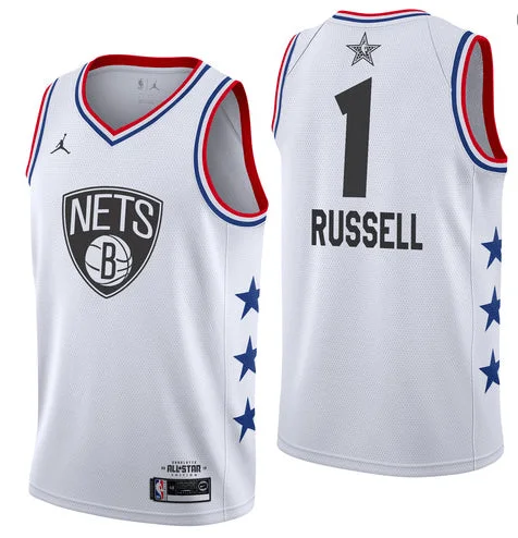 Nets 1 D'Angelo Russell White 2019 All-Star Game Jordan Brand Swingman Basketball Jersey