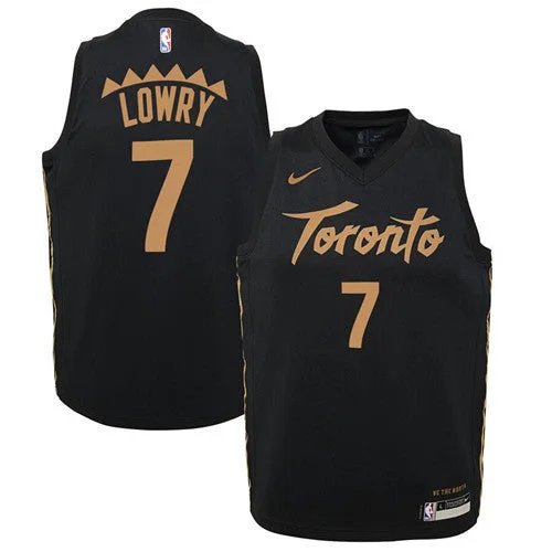 Men's Toronto Raptors #7 Kyle Lowry Black 2019 City Edition Stitched Basketball Jersey