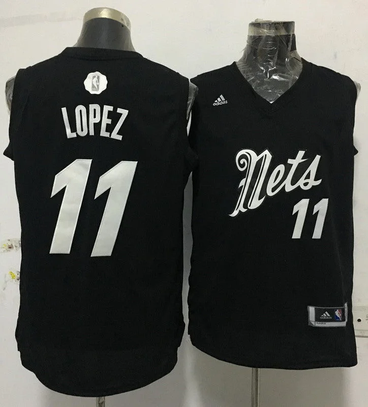 Nets 11 Brook Lopez Black 2016 Christmas Day Swingman Basketball Jersey