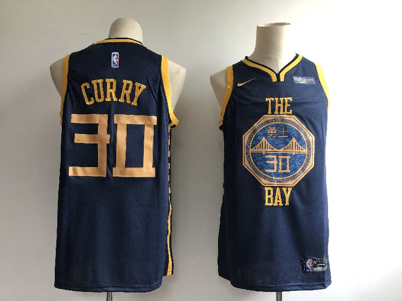 Warriors 30 Stephen Curry Navy 2018-19 City Edition Swingman Basketball Jersey