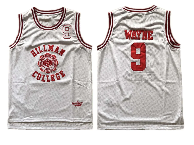 Hillman College Theater Dwayne Wayne White Stitched Movie Basketball Jersey