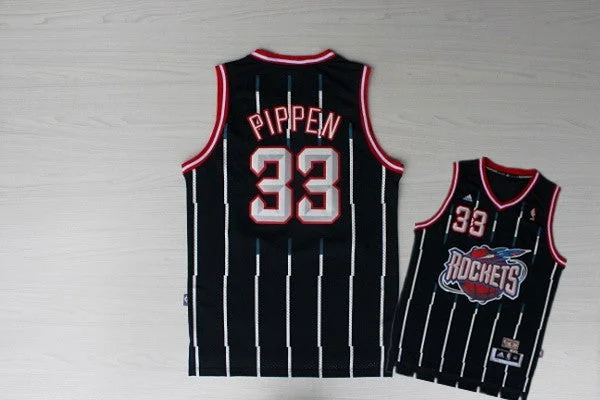 Rockets 33 Pippen Navy Blue Hardwood Classics Basketball Jerseys