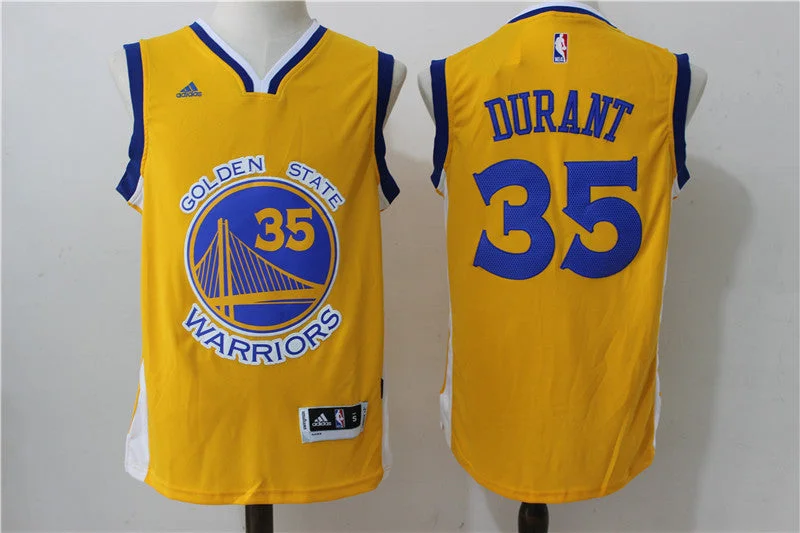 Warriors 35 Stephen Curry Gold Swingman Basketball Jersey