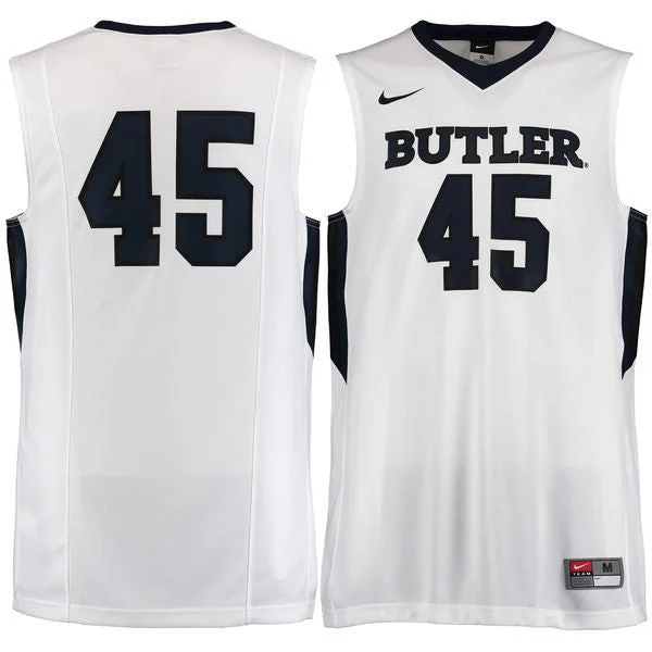 Butler Bulldogs #45 White Basketball College Basketball Jersey