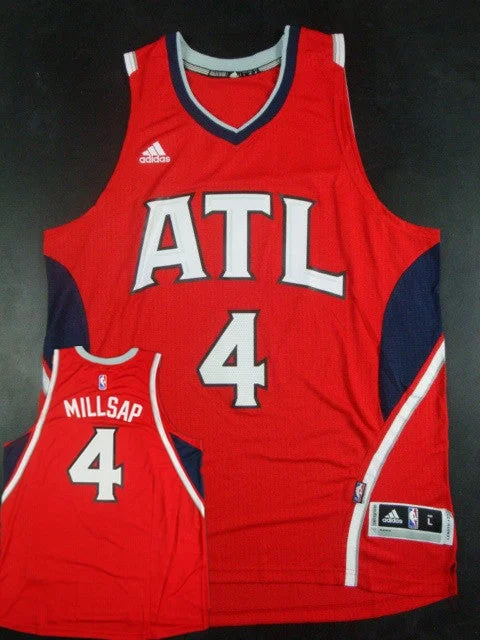 Hawks 4 Paul Millsap Red New Revolution 30 Basketball Jersey