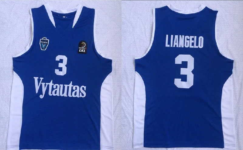 BC Prienai 3 Liangelo Ball Blue Basketball Basketball Jersey