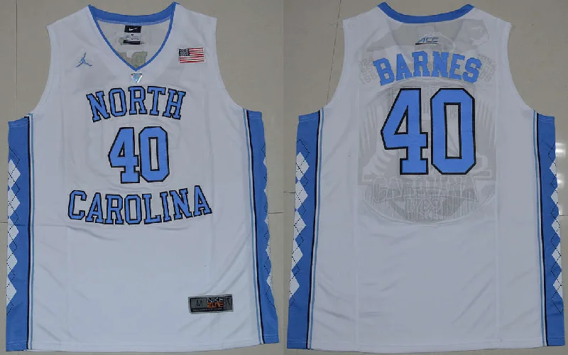 North Carolina Tar Heels 40 Harrison Barnes White College Basketball Jersey