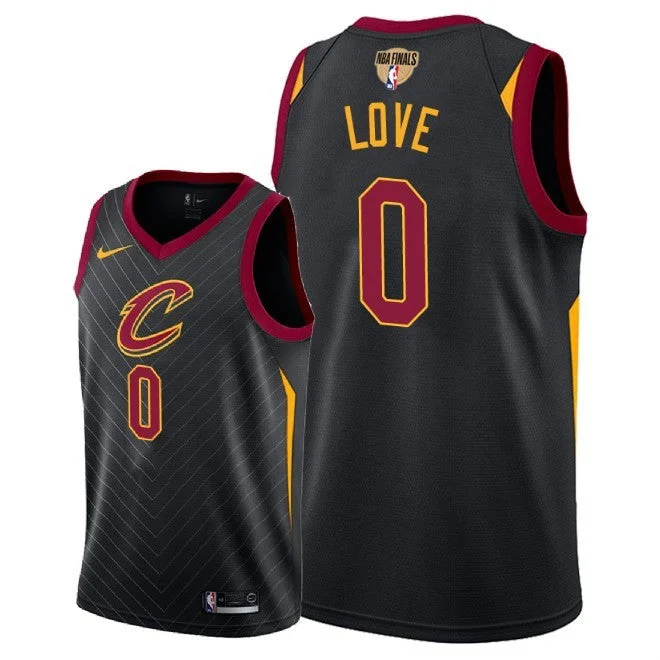 Cavaliers 0 Kevin Love Black 2018 Finals Swingman Basketball Jersey