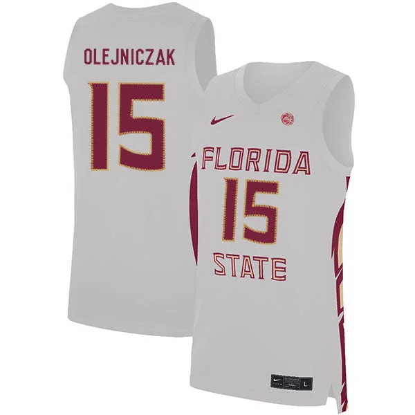 Florida State Seminoles 15 Dominik Olejniczak White Basketball College Basketball Jersey