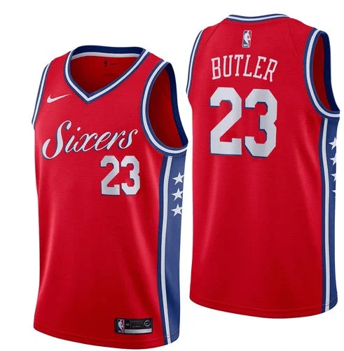 76ers 23 Jimmy Butler Red Swingman Basketball Jersey