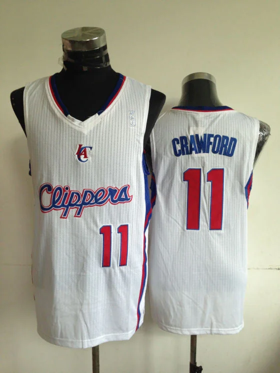 Clippers 11 Crawford White Basketball Jerseys