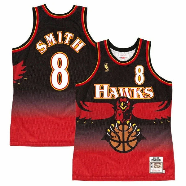 Men's Atlanta Hawks #8 Steve Smith Throwback Stitched Basketball Jersey