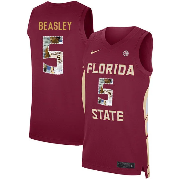 Florida State Seminoles 5 Malik Beasley Red Basketball College Fashion Basketball Jersey