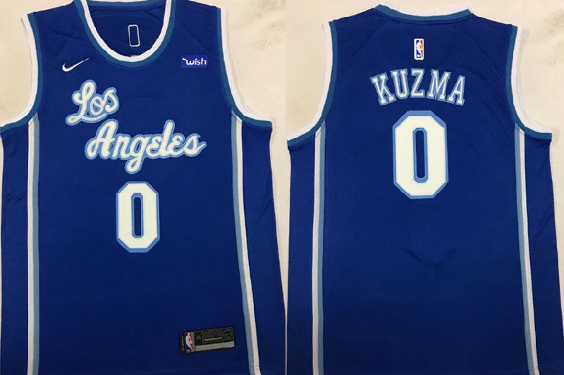 Lakers 0 Kyle Kuzma Blue Swingman Basketball Jersey