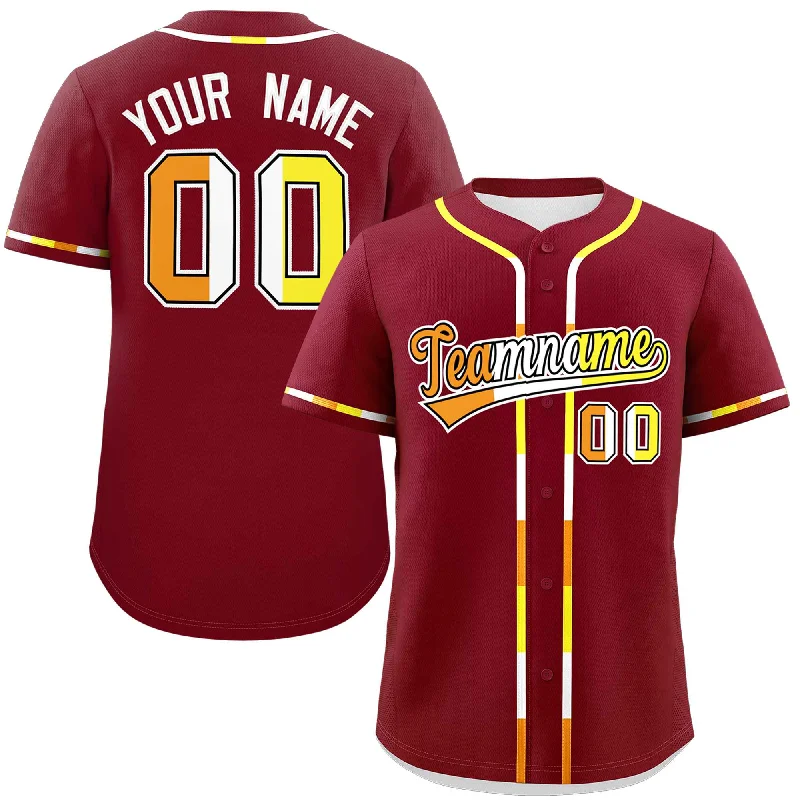 Custom Crimson Maverique For Pride Month Classic Style Authentic Baseball Jersey