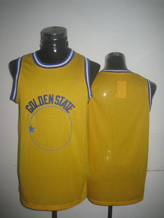 Warriors Blank Yellow New Revolution 30 Basketball Jerseys