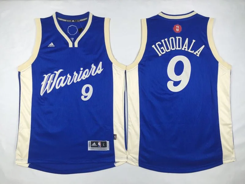 Warriors 9 Andre Iguodala Blue 2015-16 Christmas Day Swingman Basketball Jersey