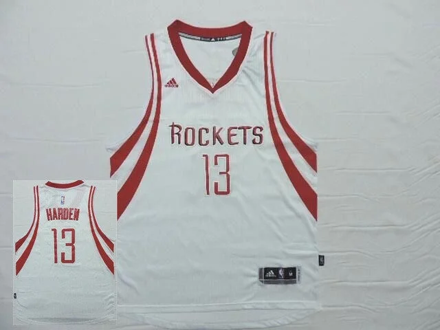 Rockets 13 Harden White Hot Printed New Rev 30 Basketball Jersey