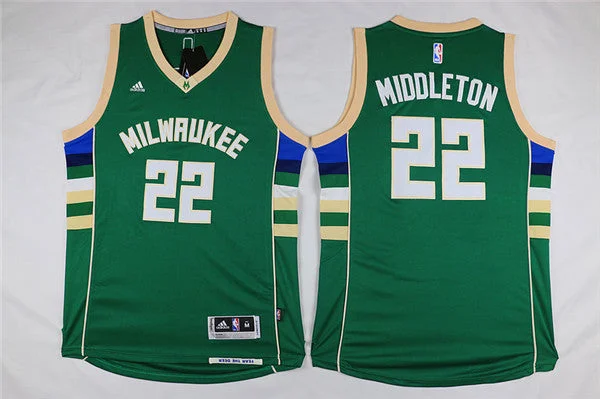 Bucks 22 Khris Middleton Green Swingman Basketball Jersey