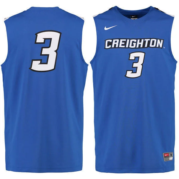 Creighton Bluejays #3 Blue Basketball College Basketball Jersey