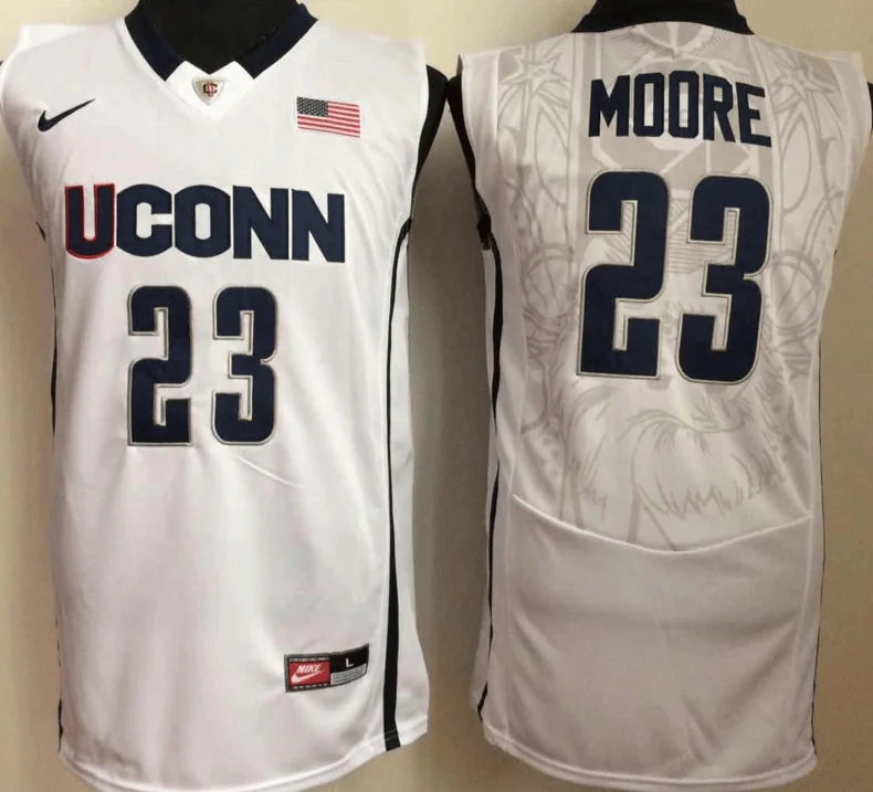 Uconn Huskies 23 Maya Moore White College Basketball Basketball Jersey