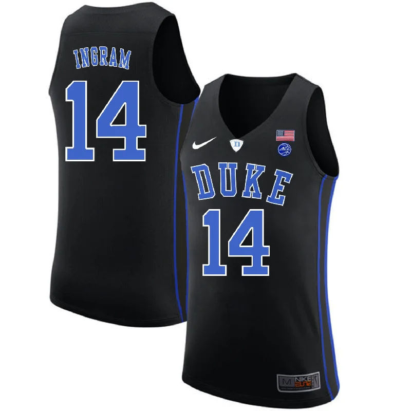 Duke Blue Devils 14 Brandon Ingram Black College Basketball Basketball Jersey