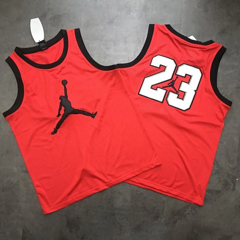 Jordan Logo #23 Red Mesh Basketball Basketball Jersey