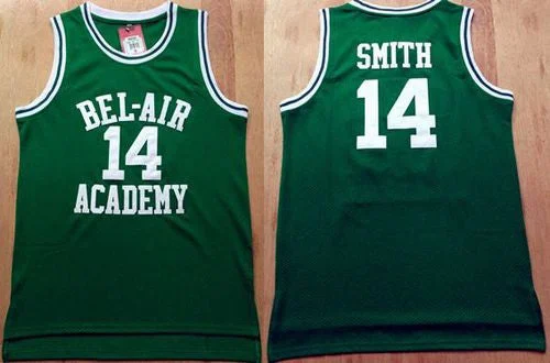 Bel-Air Academy 14 Smith Green Stitched Basketball Basketball Jersey