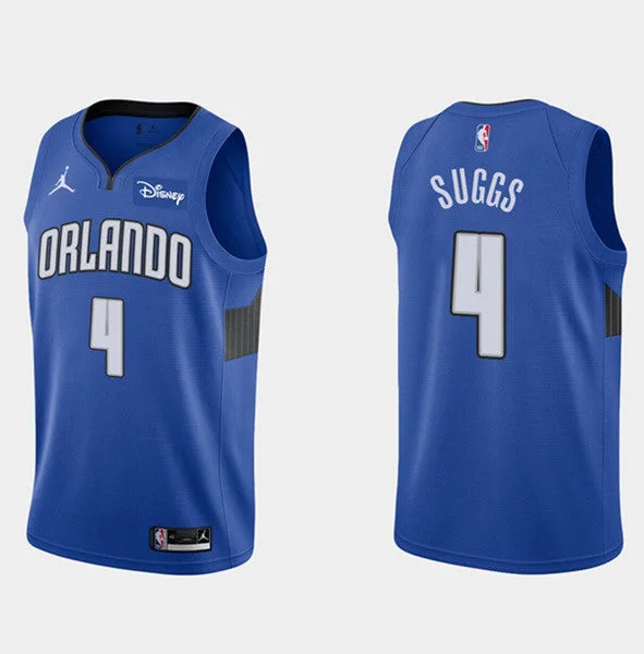 Men's Orlando Magic #4 Jalen Suggs 2021 Royal Statement Edition Swingman Basketball Jersey