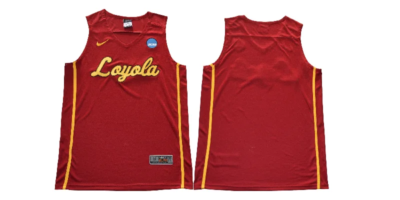 Loyola (Chi) Ramblers Red Blank College Basketball Basketball Jersey