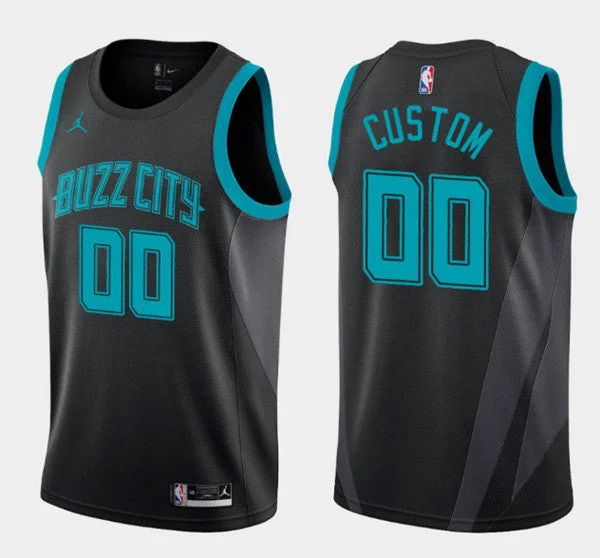 Men's Charlotte Hornets Active Player Custom Teal Buzz City Edition Stitched Basketball Jersey