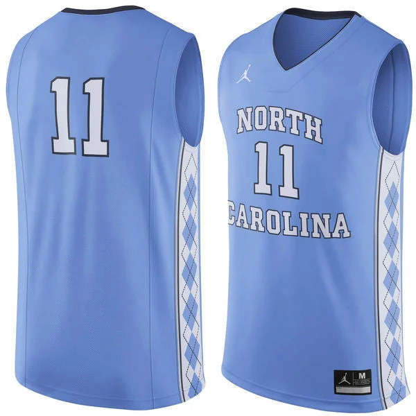 North Carolina #11 Light Blue Basketball College Basketball Jersey