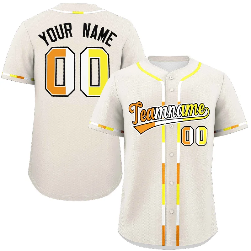 Custom Cream Maverique For Pride Month Classic Style Authentic Baseball Jersey