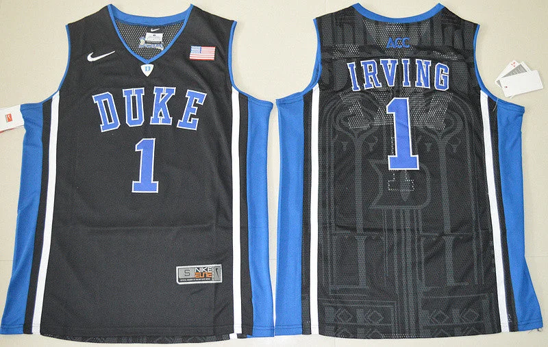 Duke Blue Devils 1 Kyrie Irving Black College Basketball Jersey