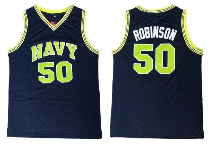 Osbourn Park High School 50 David Robinson Navy Basketball Jersey