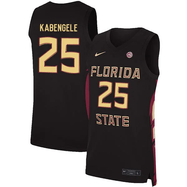 Florida State Seminoles 25 Mfiondu Kabengele Black Basketball College Basketball Jersey