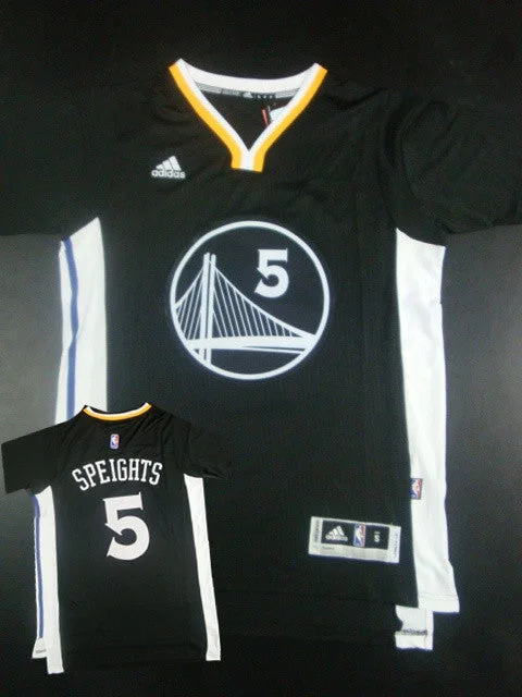 Warriors 5 Speights Black Hot Printed Short Sleeve Basketball Jersey