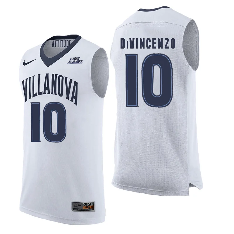 Villanova 10 Wildcats Donte DiVincenzo White College Basketball Elite Basketball Jersey