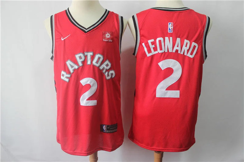 Raptors 2 Kawhi Leonard Red Swingman Basketball Jersey