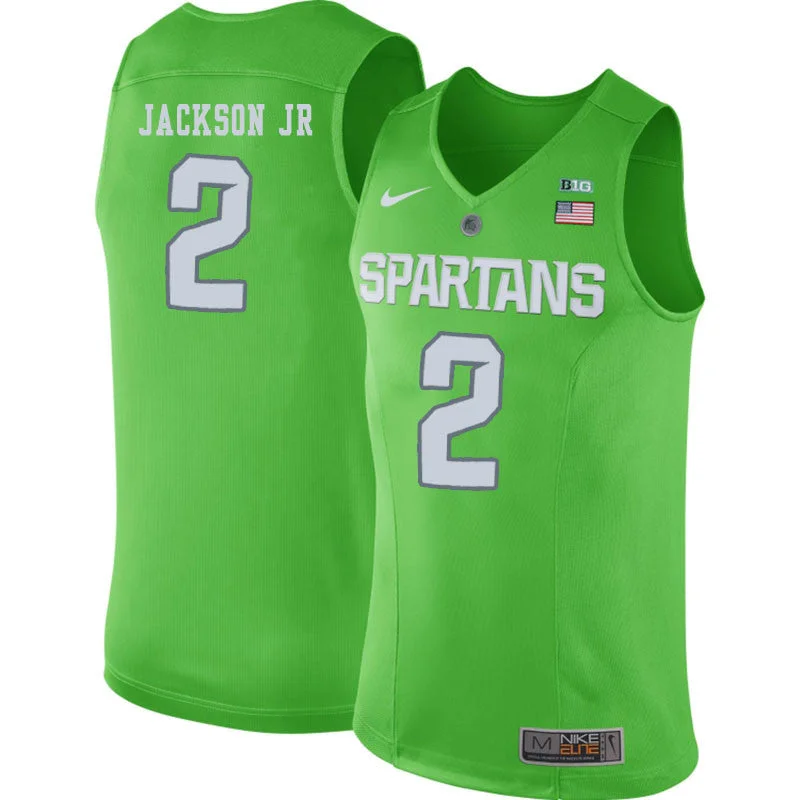 Michigan State 2 Jaren Jackson Jr. Apple Green College Basketball Basketball Jersey