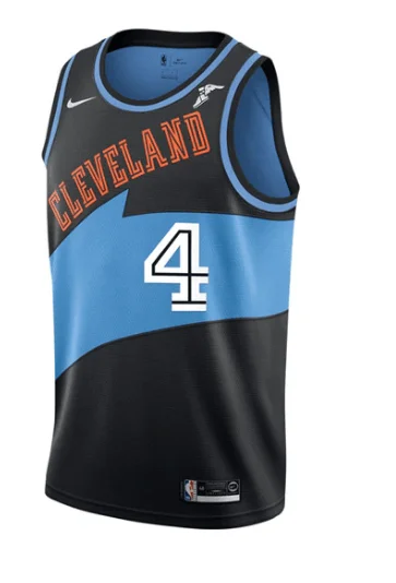 Men's Cleveland Cavaliers #4 Kevin Porter JR. Blue/Black Stitched Basketball Jersey