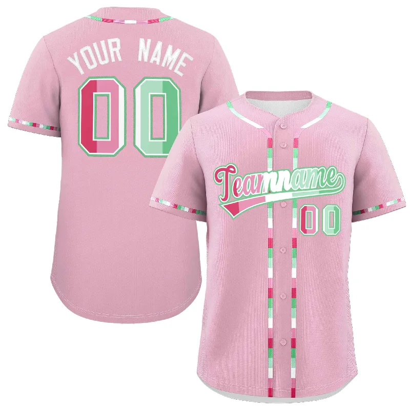 Custom Light Pink Abrosexual For Pride Month Classic Style Authentic Baseball Jersey